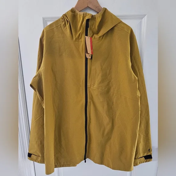 Specialized Men Trail Rain Jacket bike jacket harvest gold mustard color size XL - Picture 6 of 16